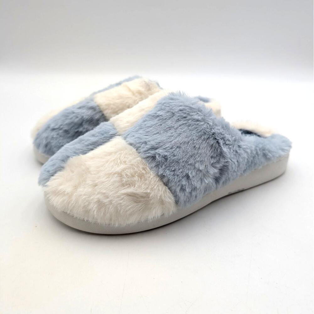 MIA Cozi Slipper Shoes Closed Toe Women's Light Blue/Cream Size US7M EU37